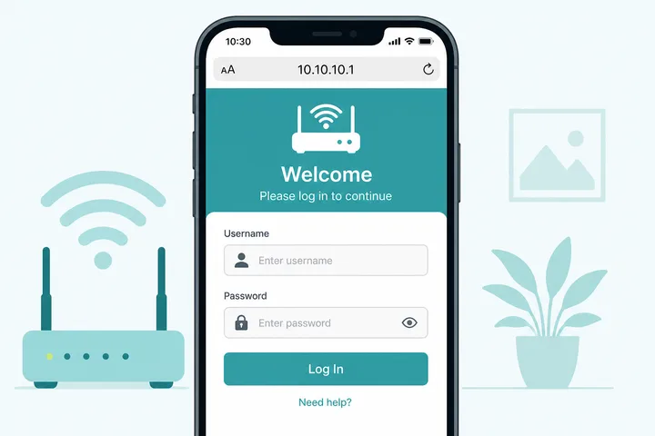 10.10.10.1 captive portal or router admin gateway login