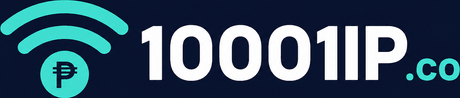 10001ip.co white logo — Piso WiFi pause time, voucher code and router IP address guides