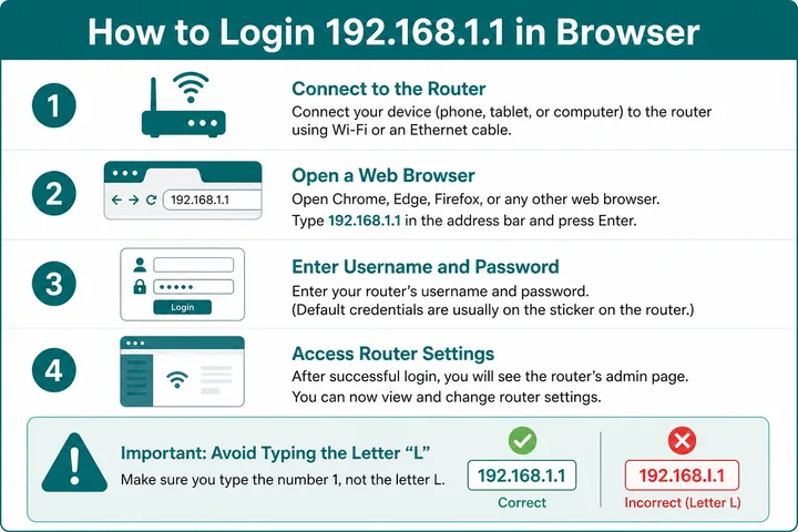 How to login to 192.168.1.1 in browser address bar