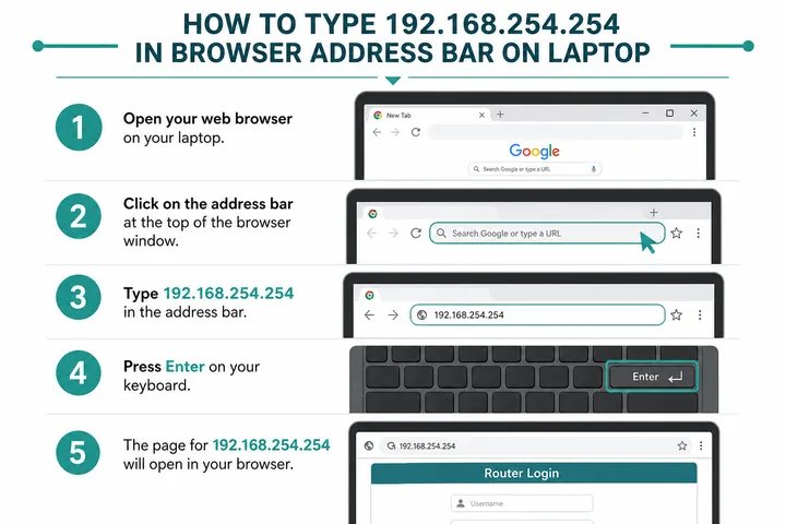 How to login to 192.168.254.254 in browser address bar
