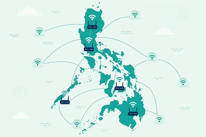 Illustrative Philippines Topic Coverage Illustrative Philippines coverage graphic for Piso WiFi and router guide topics