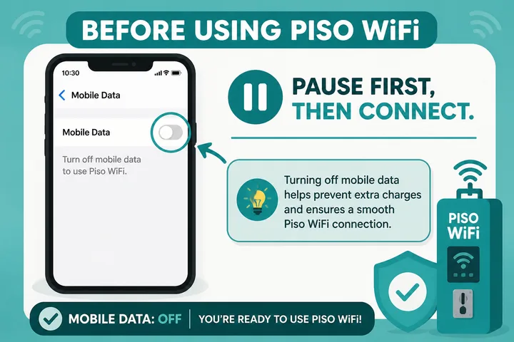 Why mobile data must be off before Piso WiFi pause