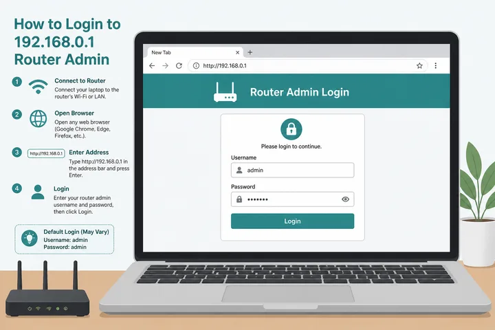 How to login to 192.168.0.1 router admin in browser