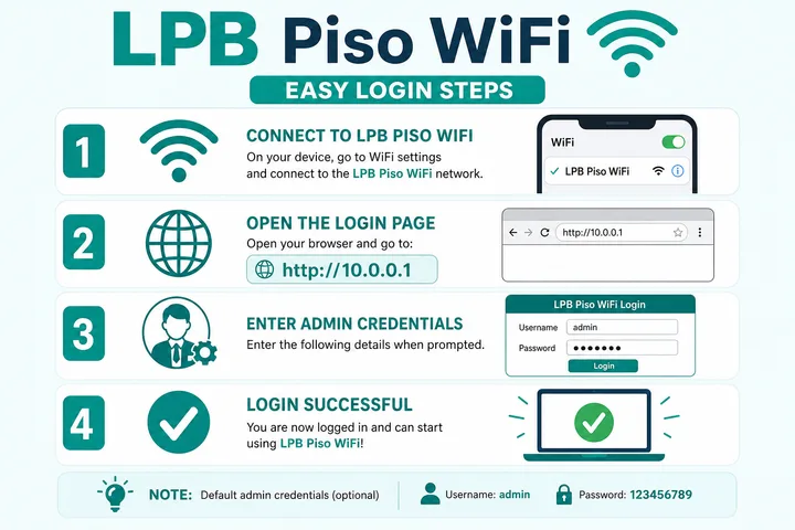 How to open LPB.wifi login at http://10.0.0.1