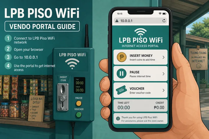 LPB Piso WiFi portal login screen at 10.0.0.1