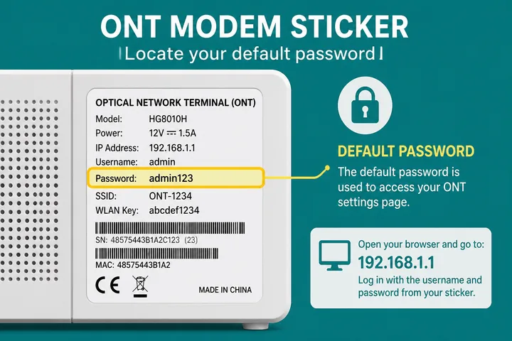 Converge Sticker Default Password Converge modem sticker with default admin and WiFi credentials