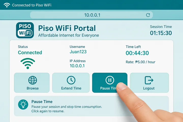 Pause Time button on 10.0.0.1 after checklist complete